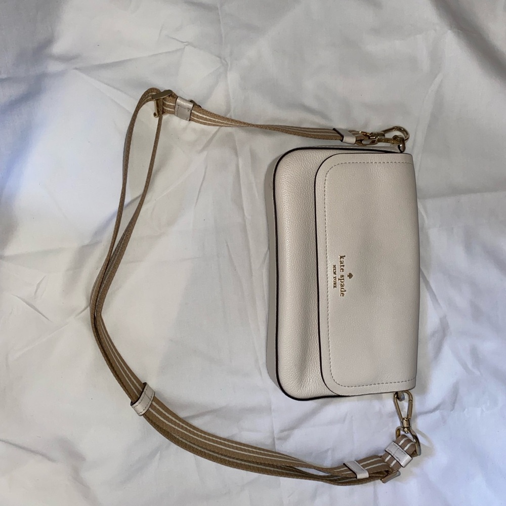 Kate Spade cream and white crossbody